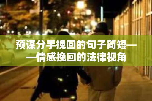 预谋分手挽回的句子简短——情感挽回的法律视角