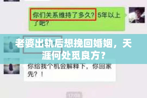 老婆出轨后想挽回婚姻，天涯何处觅良方？