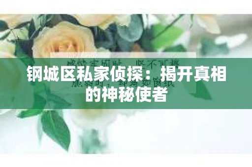钢城区私家侦探：揭开真相的神秘使者