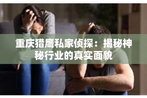 重庆猎鹰私家侦探：揭秘神秘行业的真实面貌