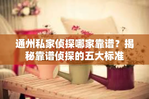 通州私家侦探哪家靠谱？揭秘靠谱侦探的五大标准