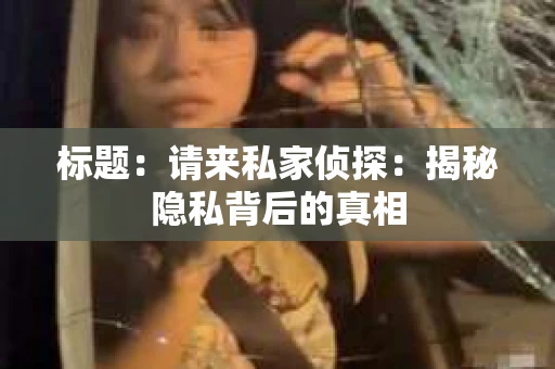 标题：请来私家侦探：揭秘隐私背后的真相