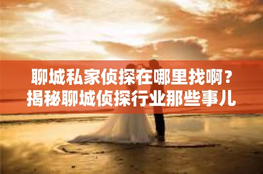 聊城私家侦探在哪里找啊？揭秘聊城侦探行业那些事儿