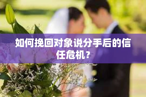 如何挽回对象说分手后的信任危机？