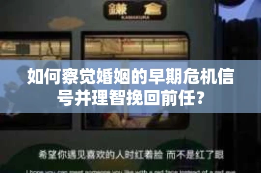 如何察觉婚姻的早期危机信号并理智挽回前任？