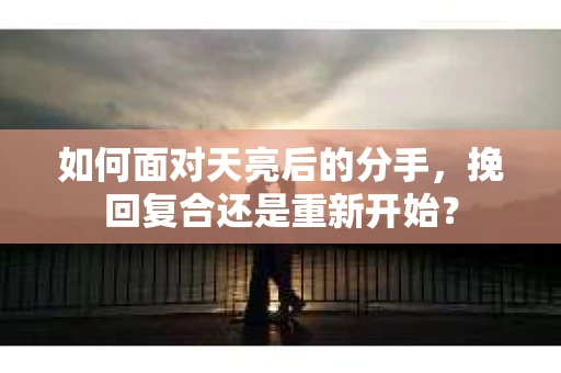 如何面对天亮后的分手，挽回复合还是重新开始？